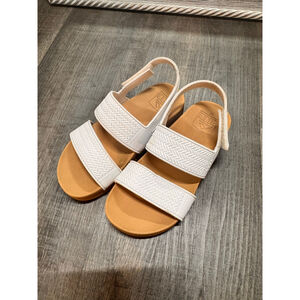 Girls Reef White & Brown Sandals Size 11c